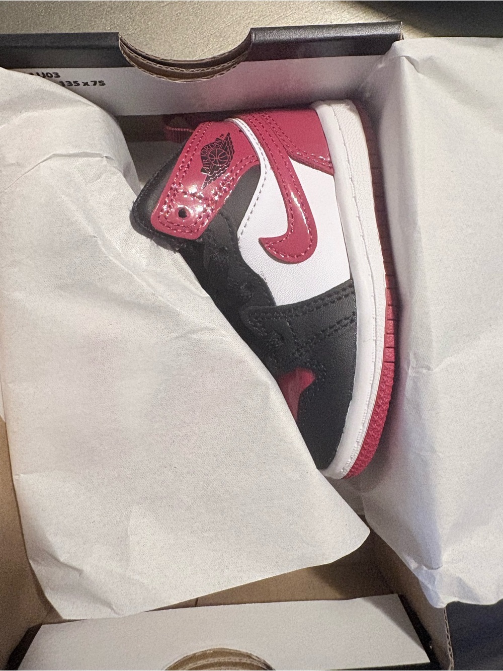 Jordan Kids Red White Black High-Top Sneaker